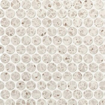 Glim Gemme Bianco Round mosaico